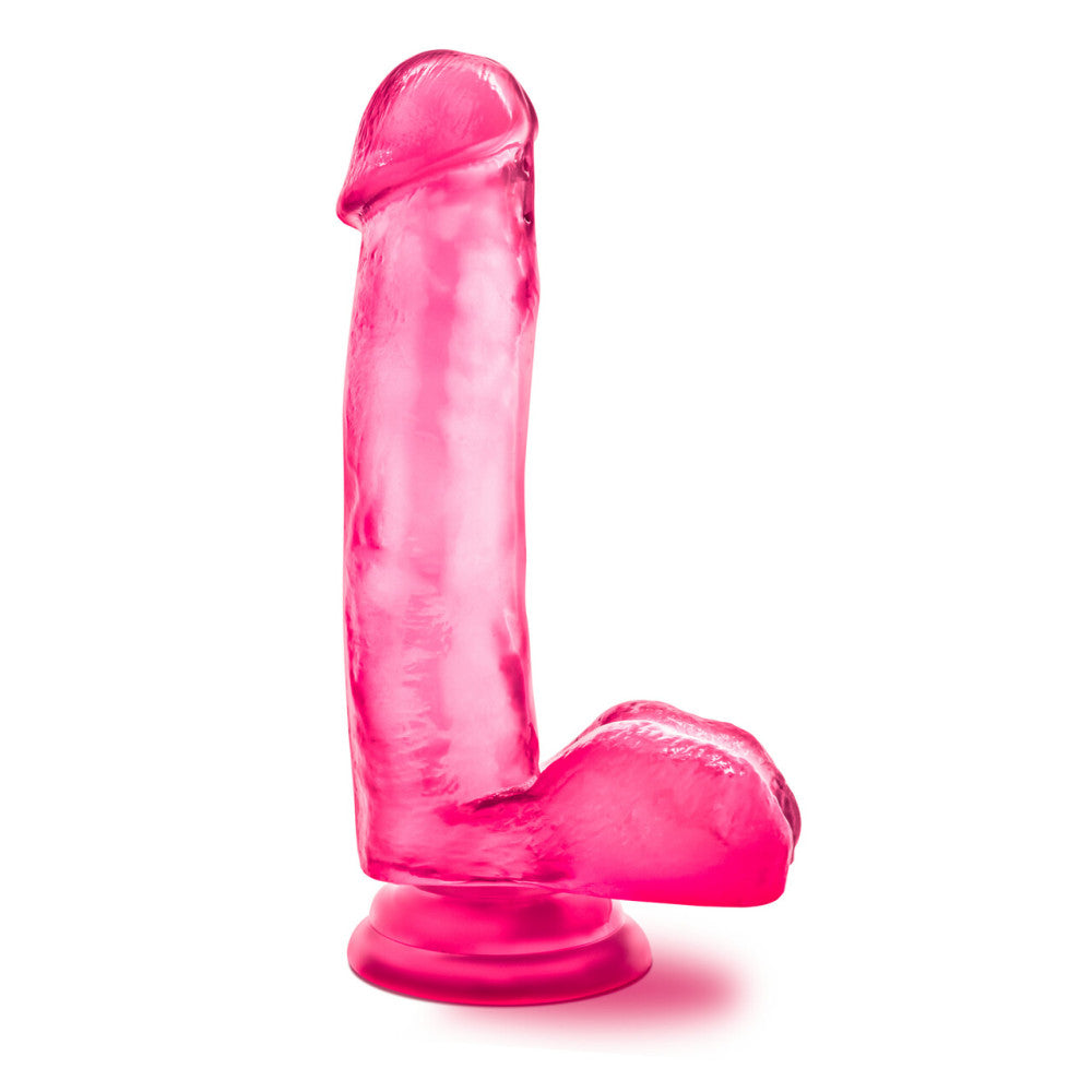 Flexible jelly dildo with testicles Sweet and Hard