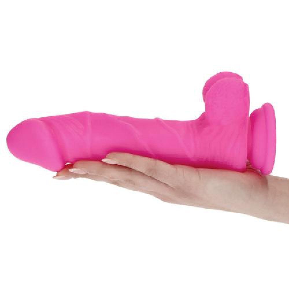 Realistic Suction Cup Silicone Dildo 9" Berry Pink