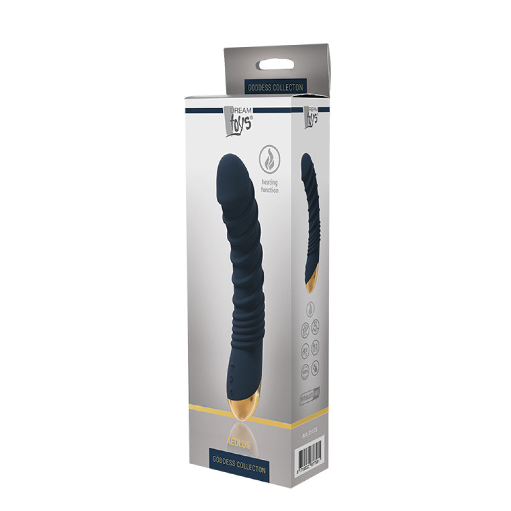 Flexible rechargeable G-spot silicone vibrator with Aeolus heating function