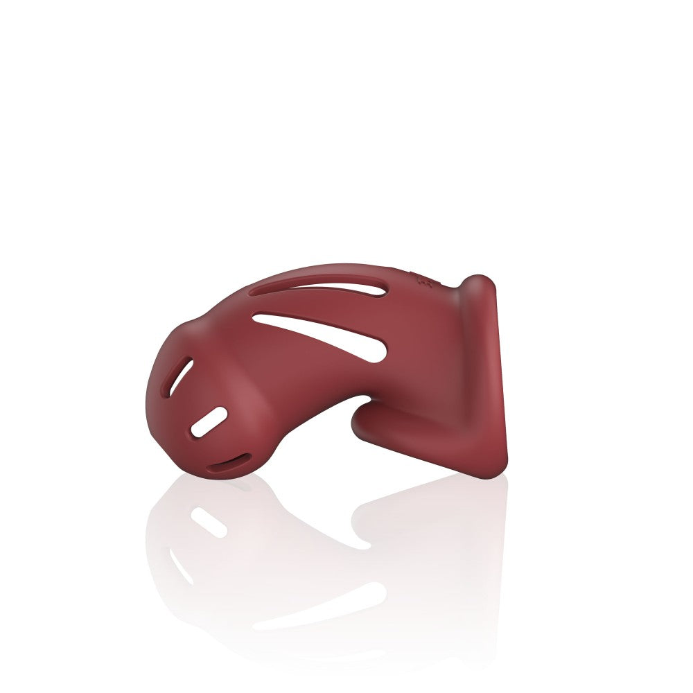 Flexible silicone penis cage ManCage 28 red