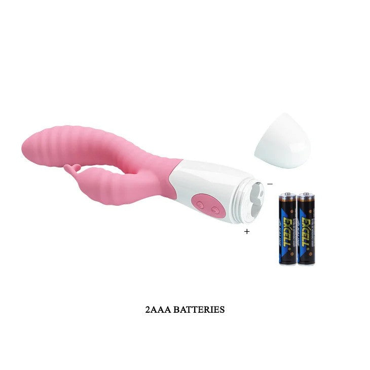 G-spot rabbit vibrator made of silicone Hyman pink