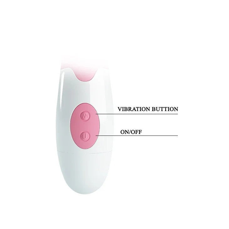 G-spot rabbit vibrator made of silicone Hyman pink