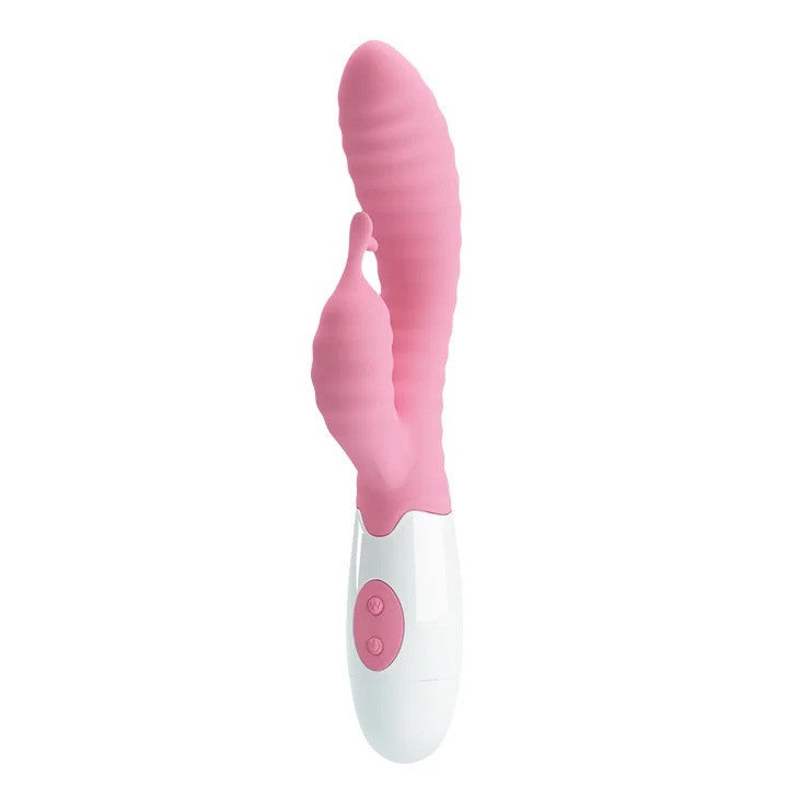 G-spot rabbit vibrator made of silicone Hyman pink