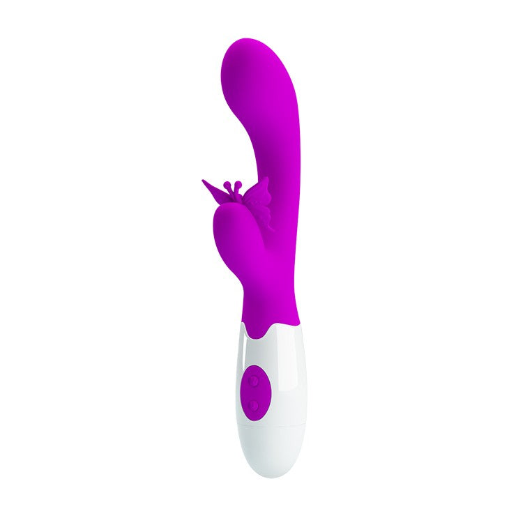 G-spot rabbit vibrator made of silicone Pretty Love Butterfly Kiss