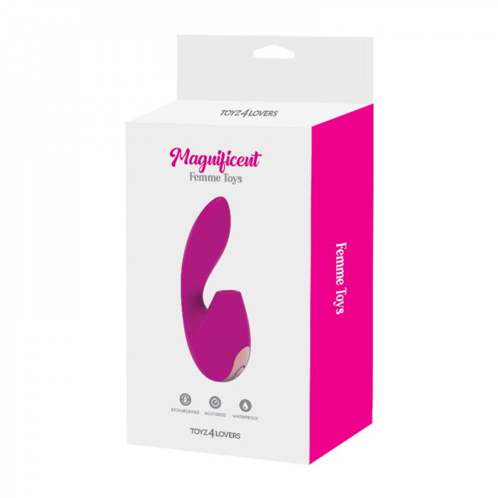 G-spot rabbit vibrator made of silicone with Magnificent suction effect