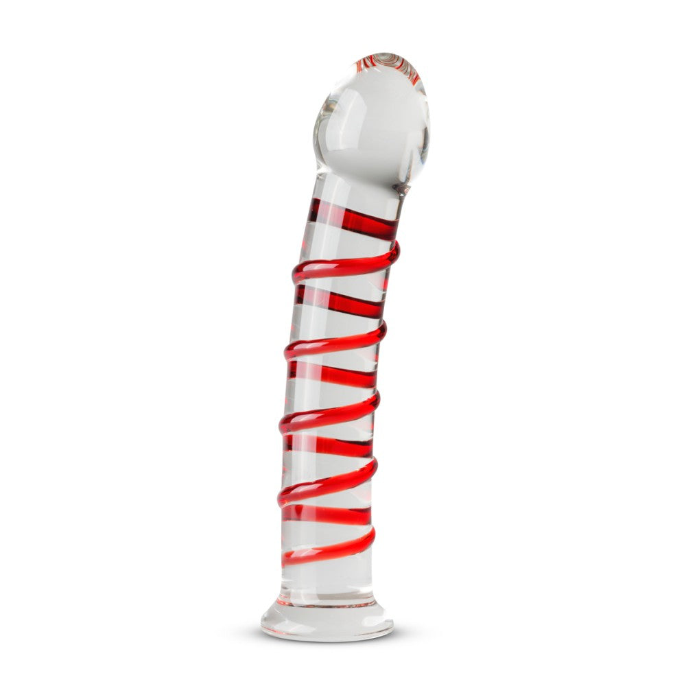 Gildo 15 embossed glass dildo