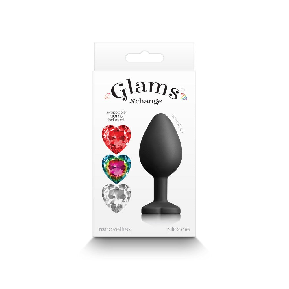 Glams Xchange M 3 Interchangeable Crystal Butt Plug