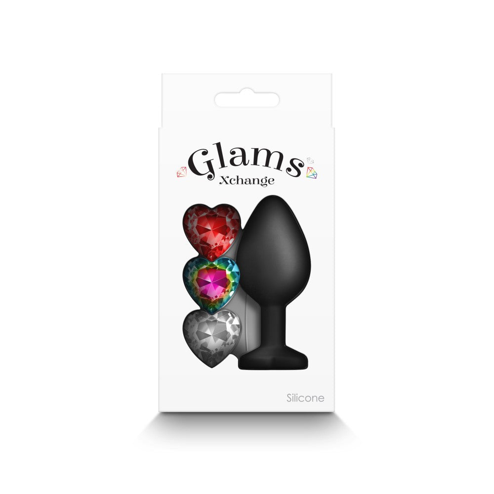 Glams Xchange M 3 Interchangeable Crystal Butt Plug