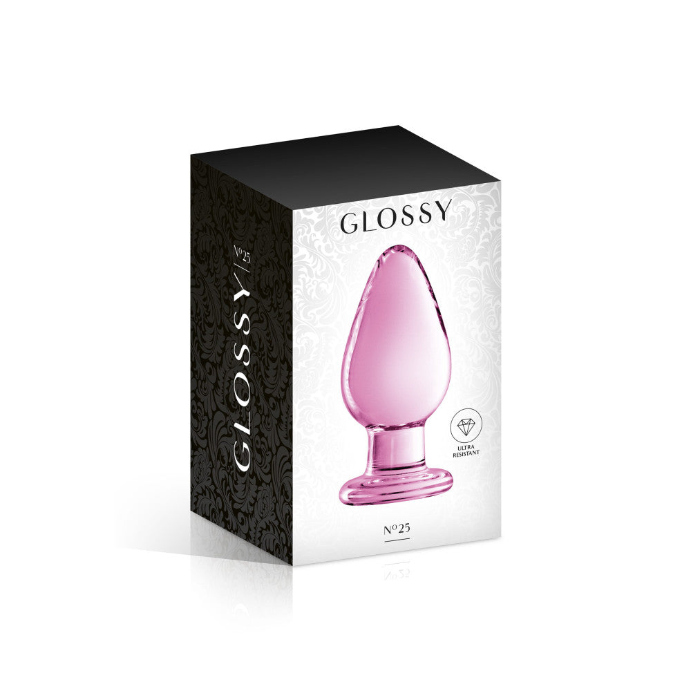 Glass anal dilator Glossy #25 pink