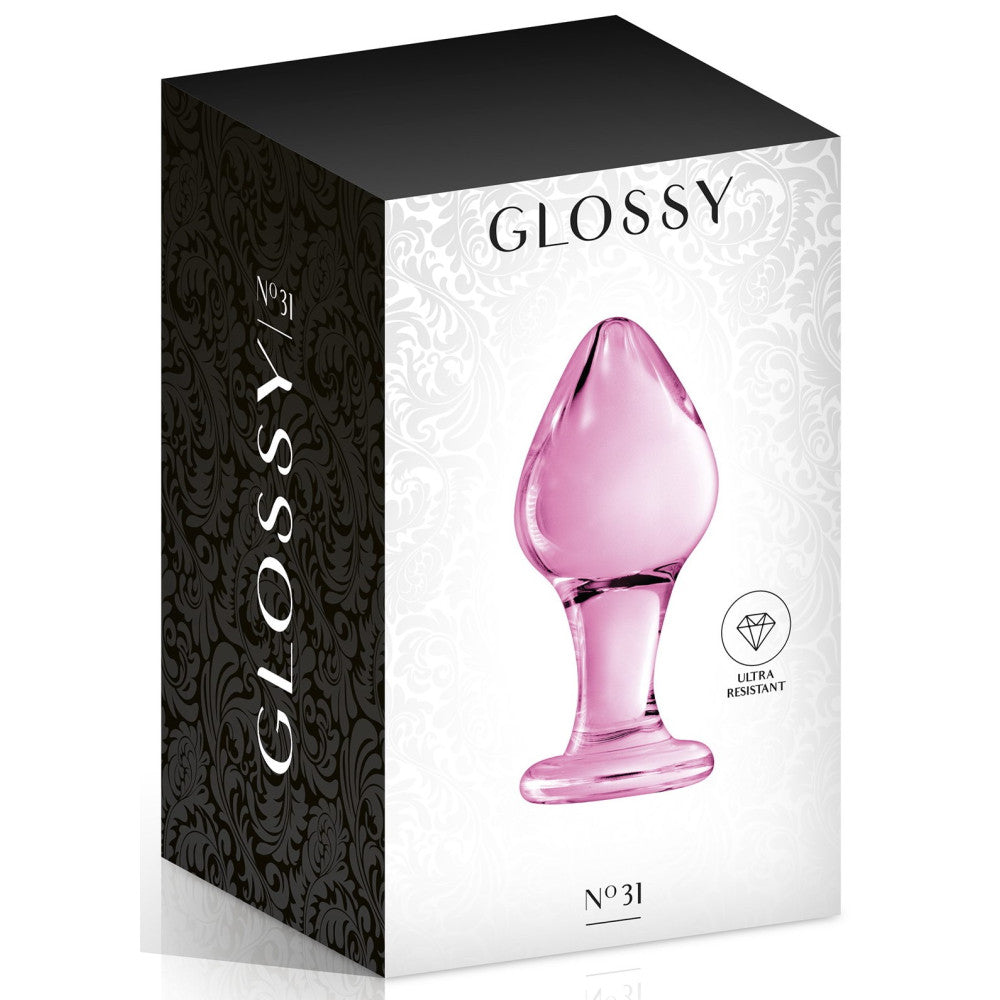 Glass anal dilator Glossy #31 pink