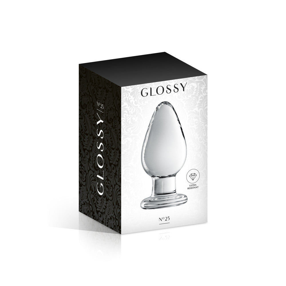 Glass butt plug Glossy #25 transparent