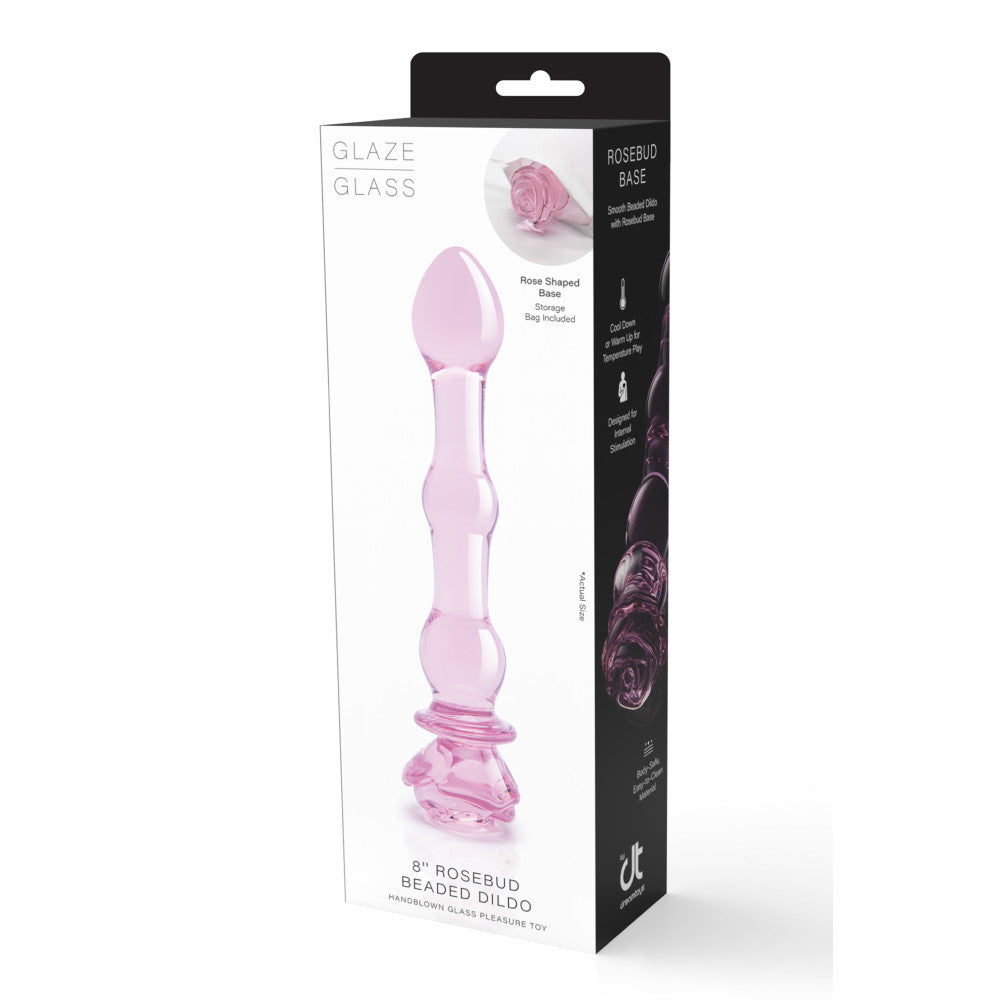 Glass dildo Rosebud Beaded Dildo 8