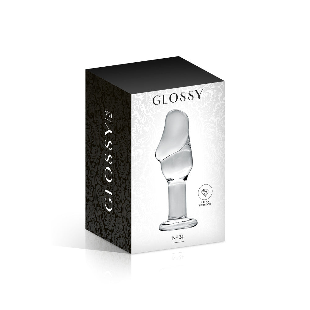 Glossy 24 glass butt plug