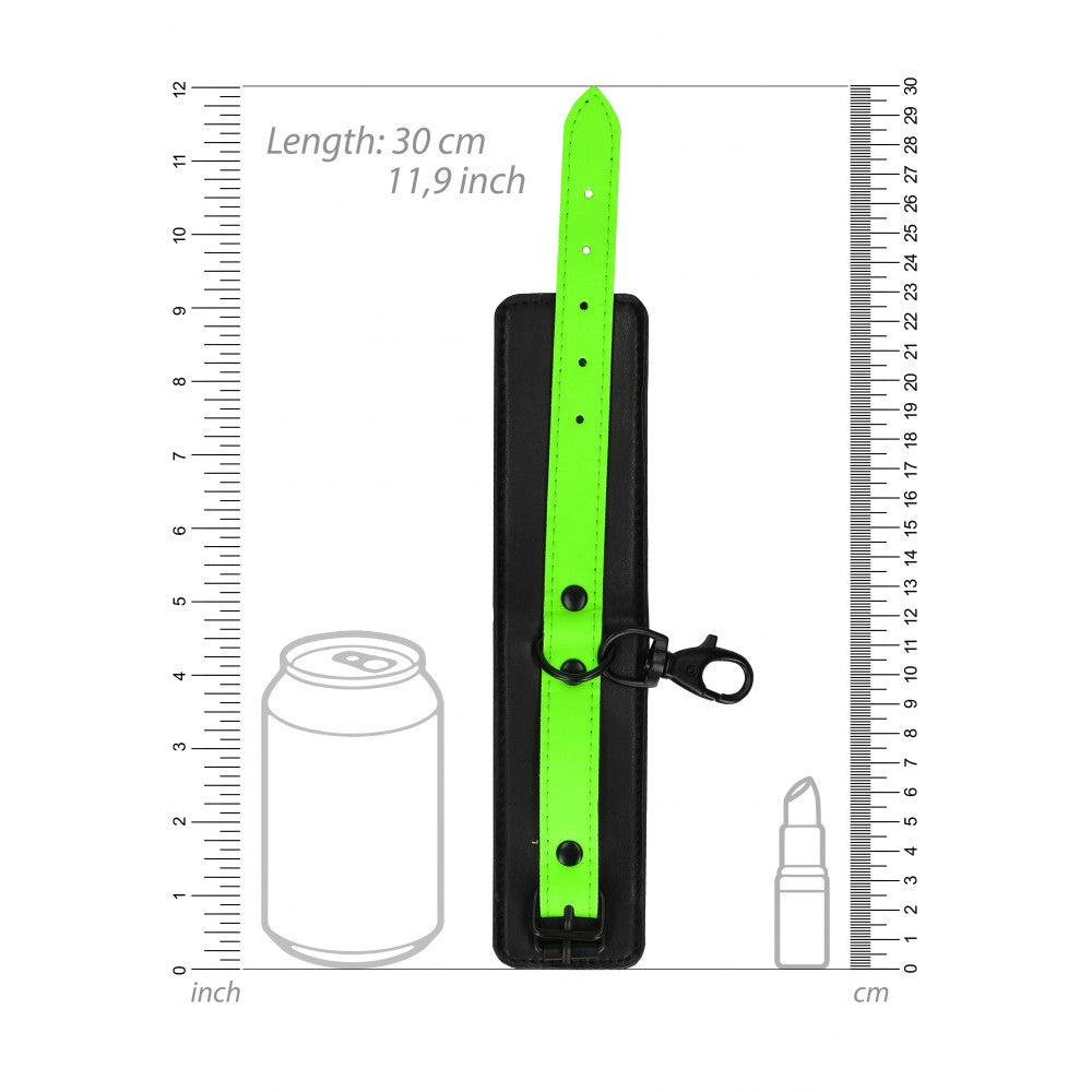 Glow In The Dark Fluorescent Leather Wrist Restraints Ouch!