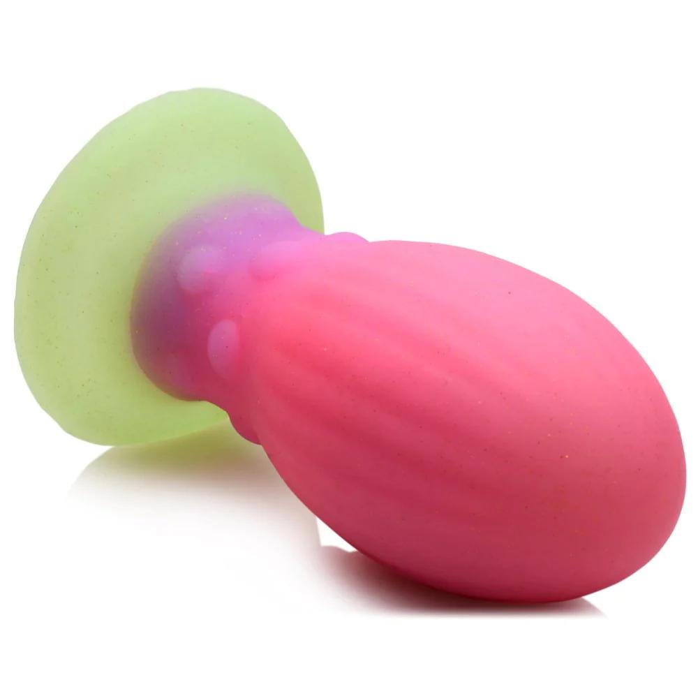 Glow in the Dark Large Silicone Egg - Creature Cocks Xeno Egg Butt Plug