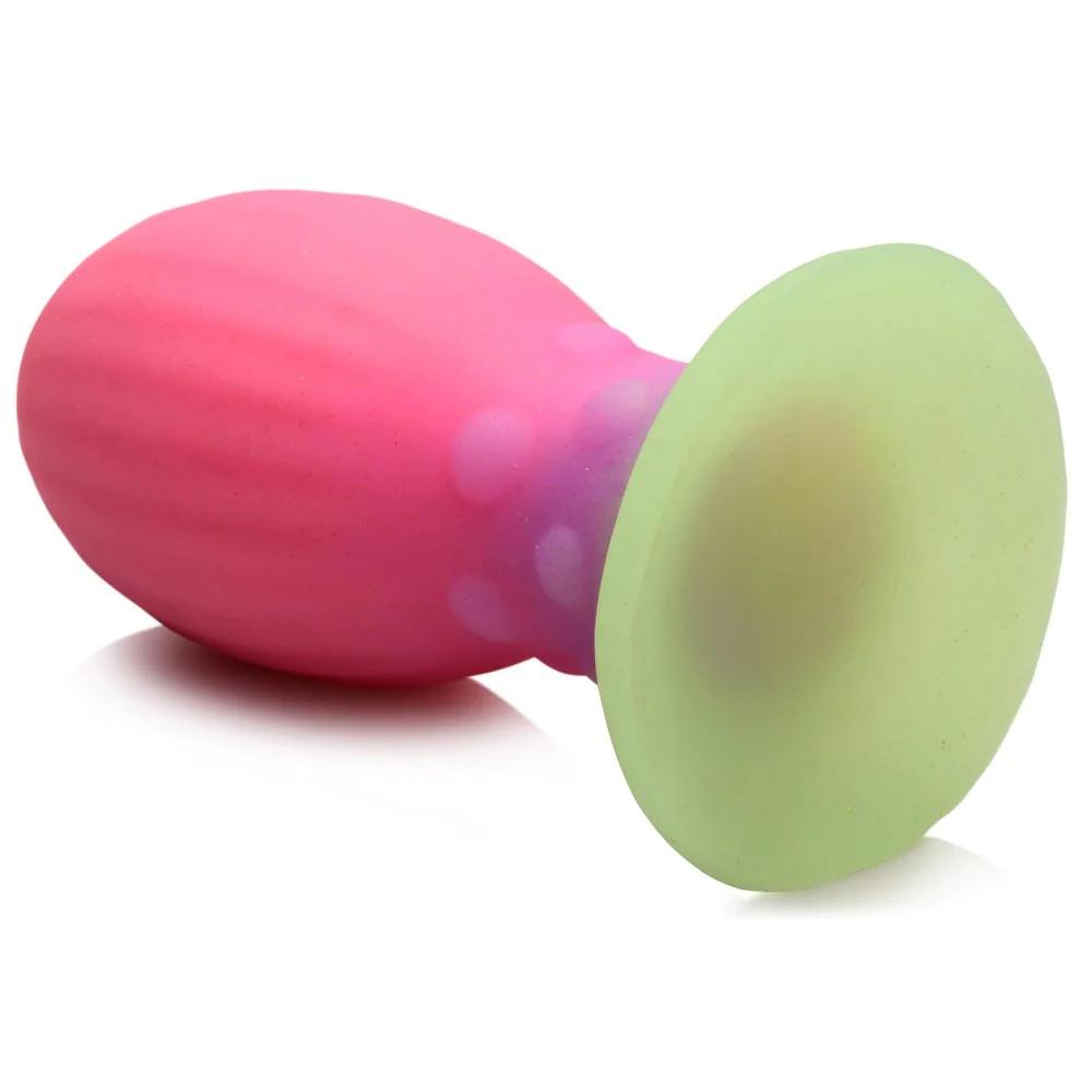 Glow in the Dark Large Silicone Egg - Creature Cocks Xeno Egg Butt Plug