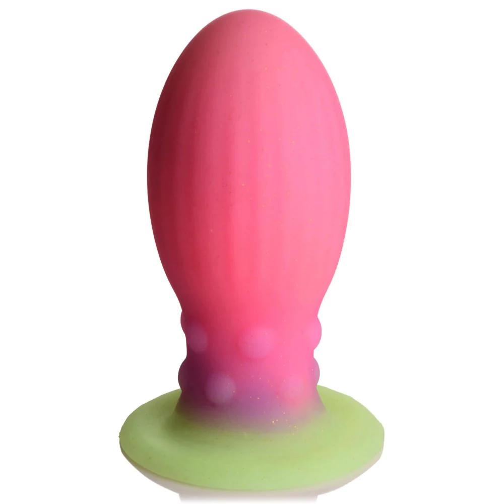 Glow in the Dark Large Silicone Egg - Creature Cocks Xeno Egg Butt Plug