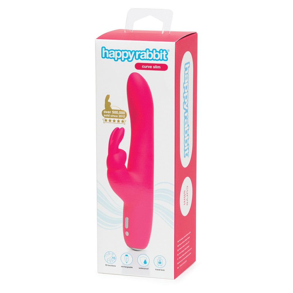 Happy Rabbit Curve Slim silicone rechargeable G-spot rabbit vibrator