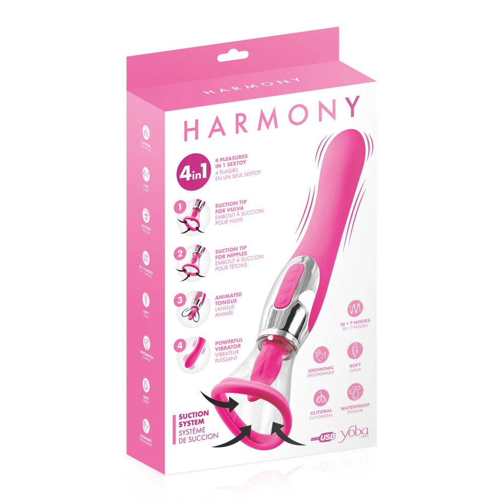 Harmony dark pink 4 in 1 pump vibrator