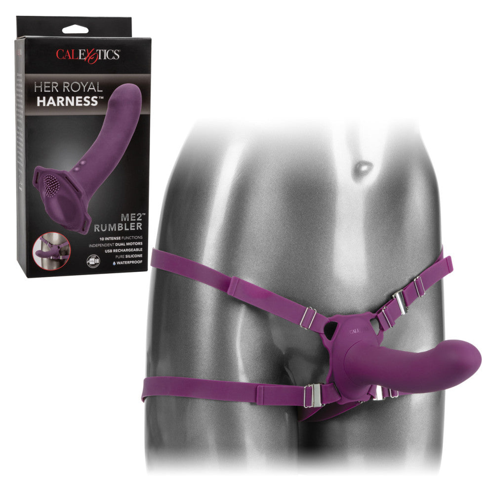 Her Royal Harness Rumbler silicone strap-on vibrating dildo