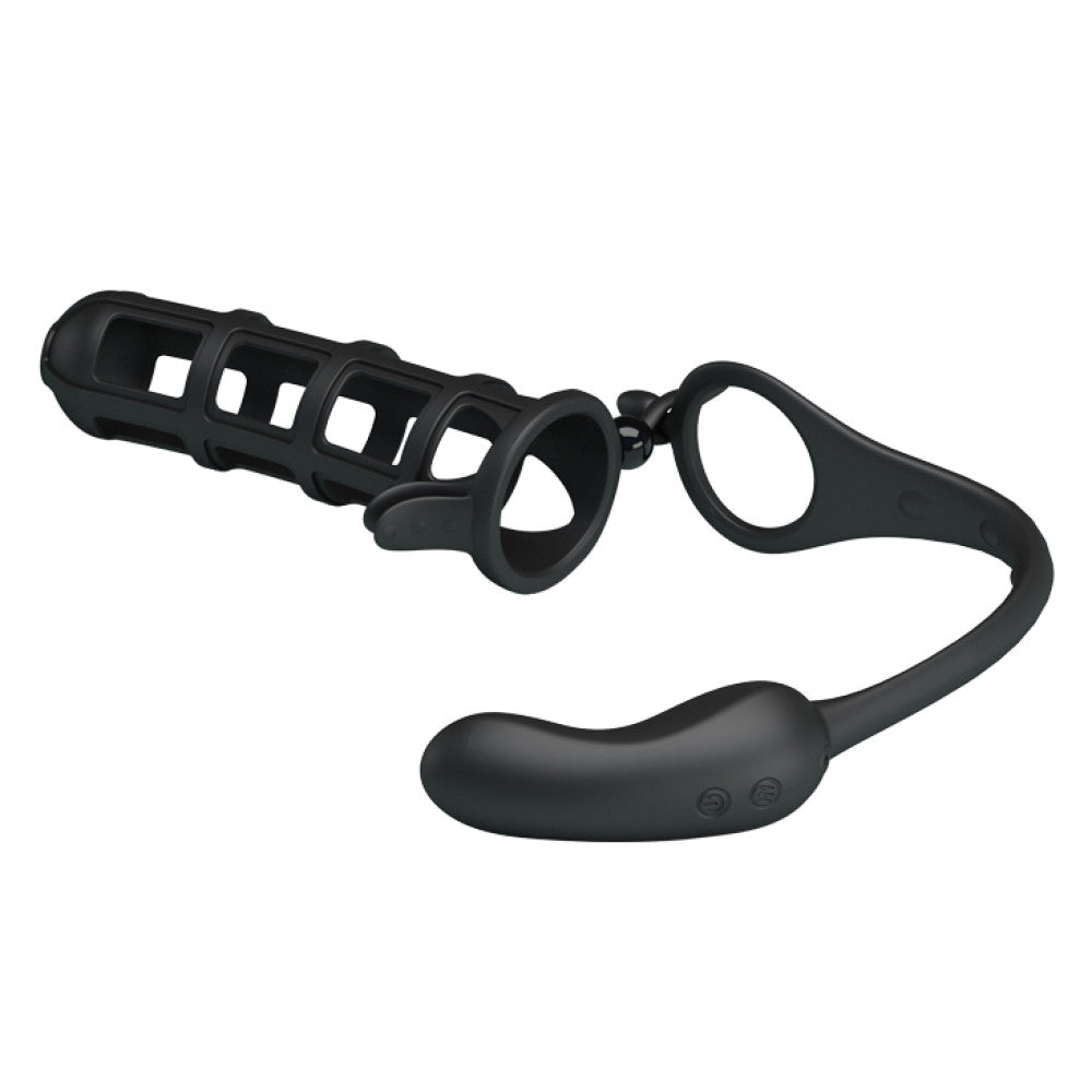 Hercules Rechargeable Vibrating Stimulator with Cock Extender