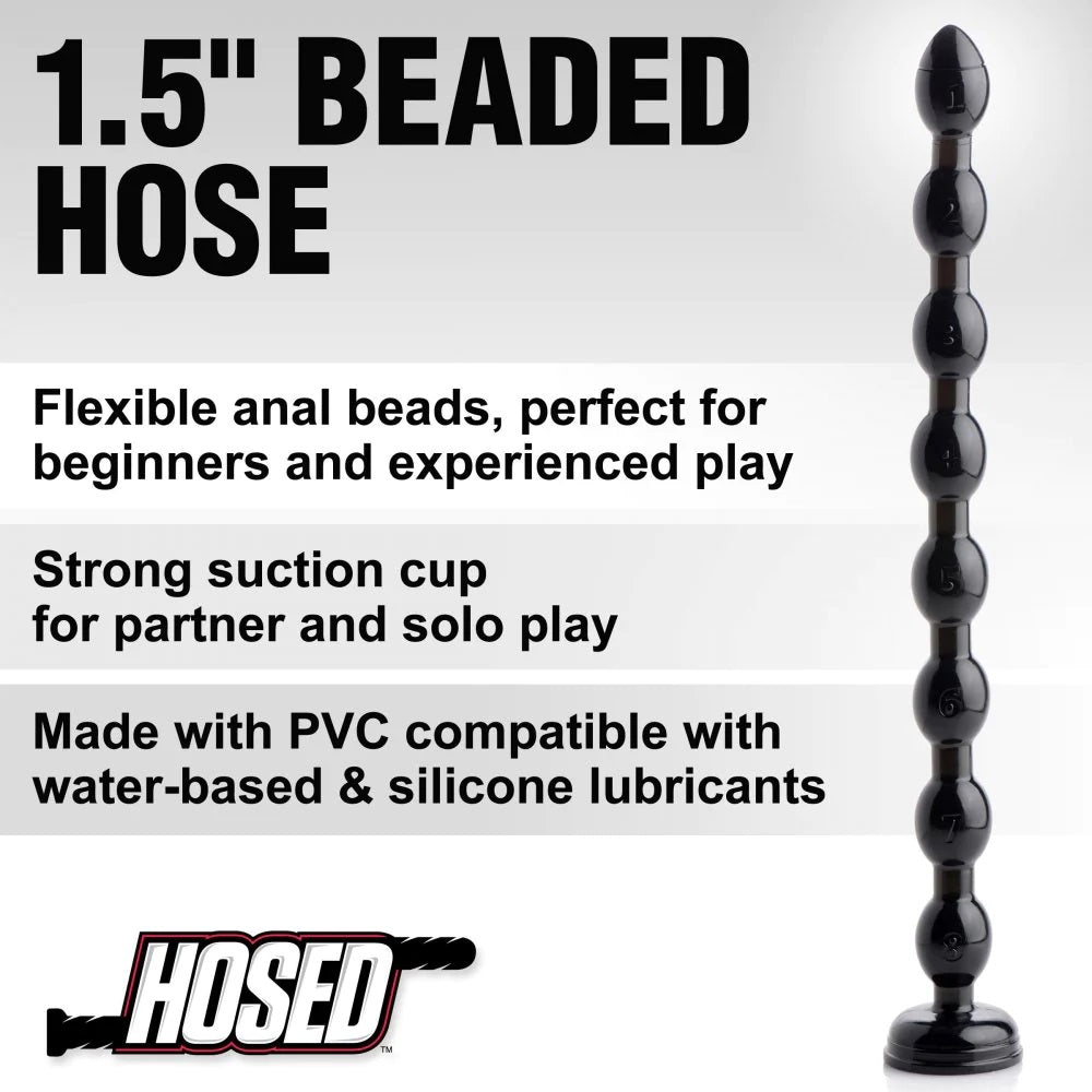 Hosed 19" Large Flexible Vacuum Base Anal Rosary