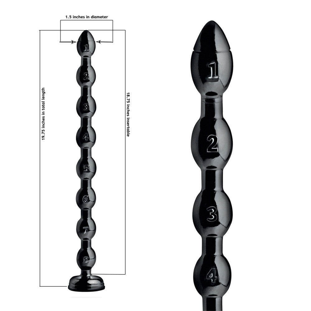 Hosed 19" Large Flexible Vacuum Base Anal Rosary