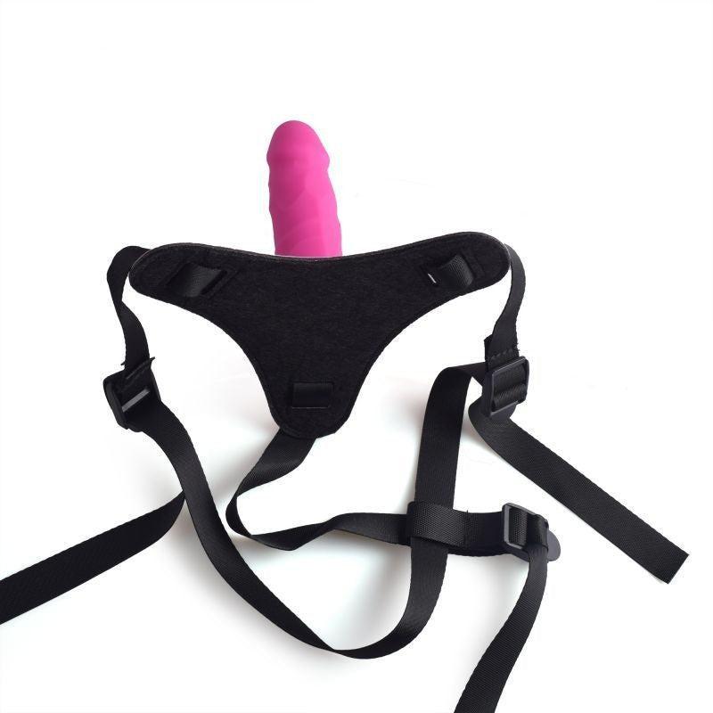 Hot Stuff Strap-on Belt with Pink Silicone Dildo