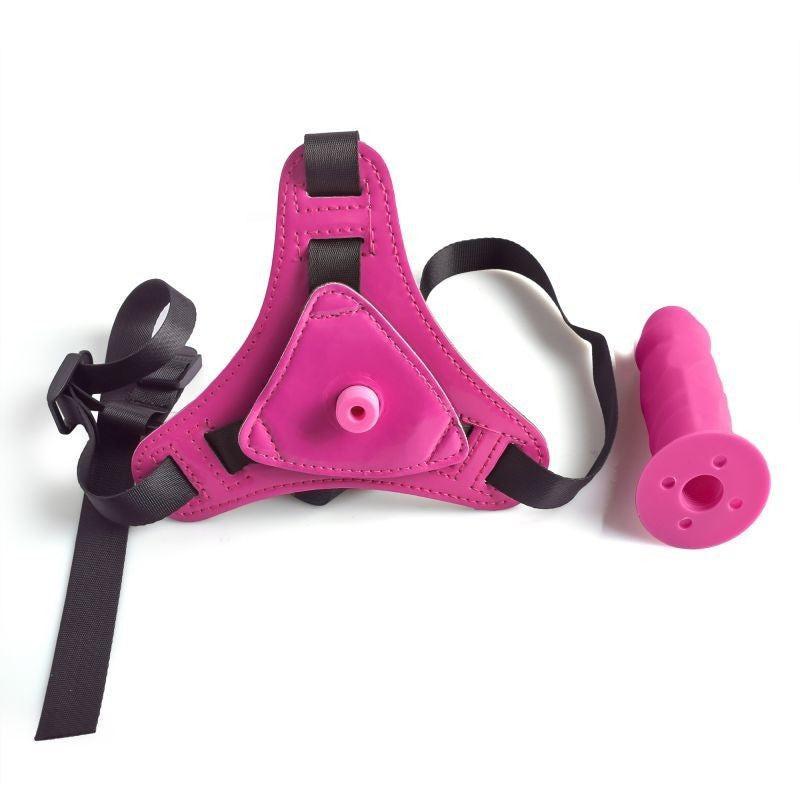 Hot Stuff Strap-on Belt with Pink Silicone Dildo