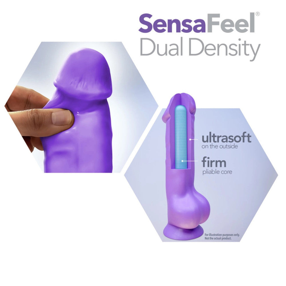 Huge Double Layer Realistic Cyber Skin Dildo Black