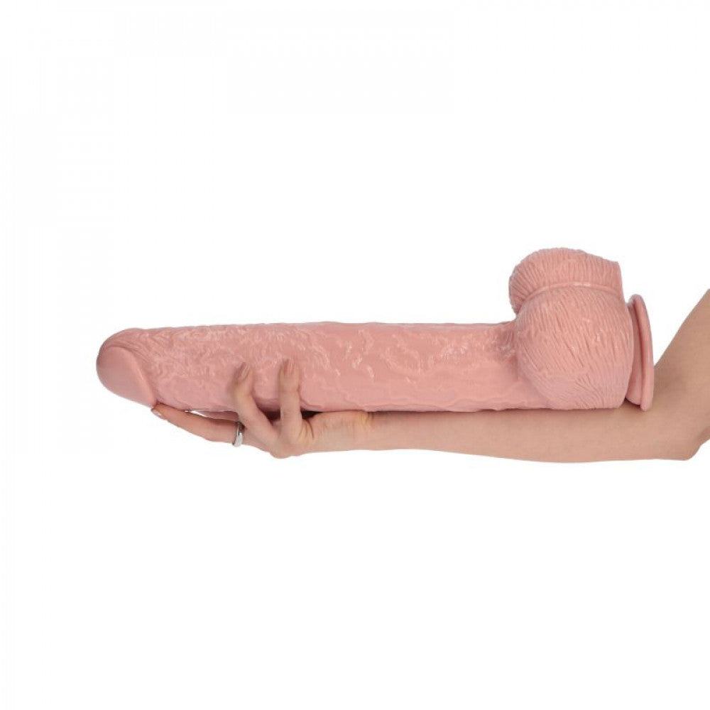 Huge realistic dildo with testicles and vacuum base Golia 15.5"