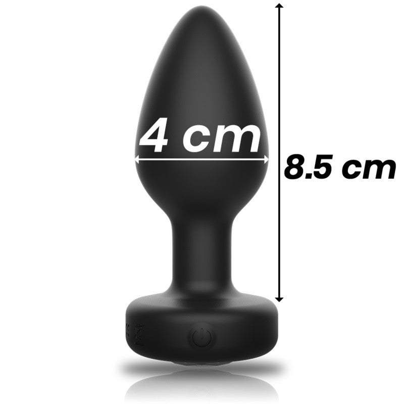 Ibiza Vibrating Jewel Butt Plug with Remote Size L