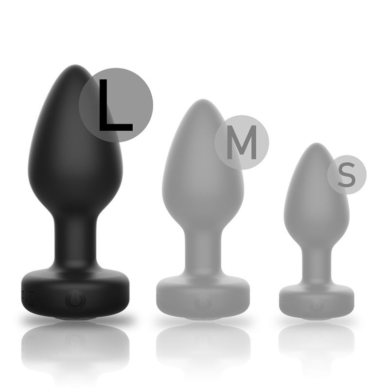 Ibiza Vibrating Jewel Butt Plug with Remote Size L