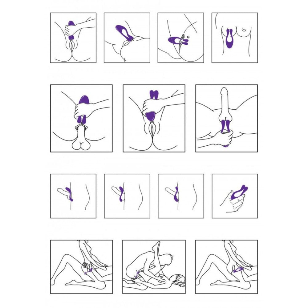 Icon Purple Rechargeable Silicone Couples Stimulator