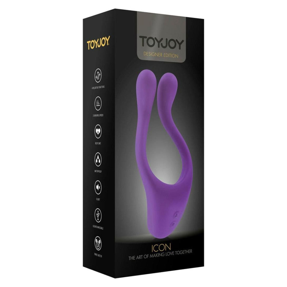 Icon Purple Rechargeable Silicone Couples Stimulator