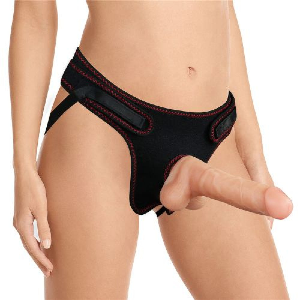 Ingen 7.5" Flexible Realistic Testicle Strap-on Belt