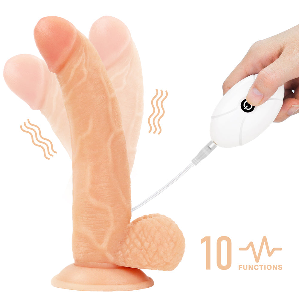 Ingen 8.5" Adjustable Strap-On Vibrating Realistic Dildo