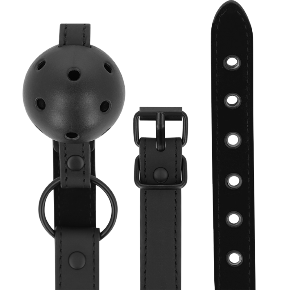 Intense Fetish Adjustable Ball Gag With Holes