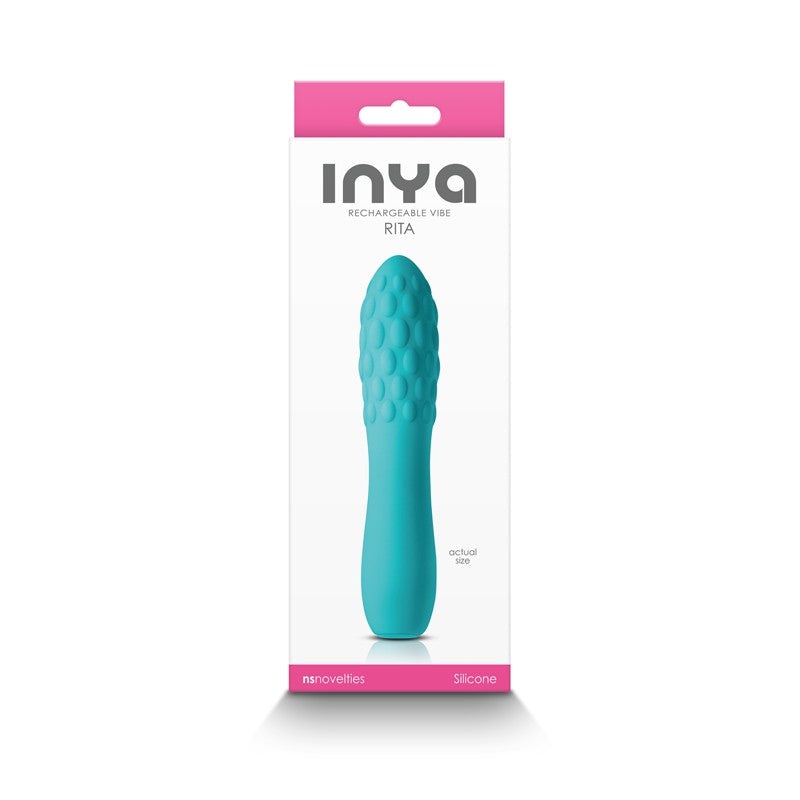 Inya Rita Turquoise Silicone Rechargeable Vibrator