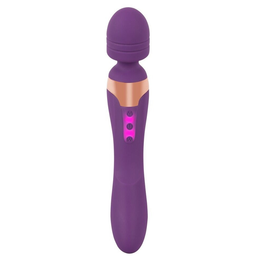 Javida Rechargeable Double Wand Massager and Vibrator Purple