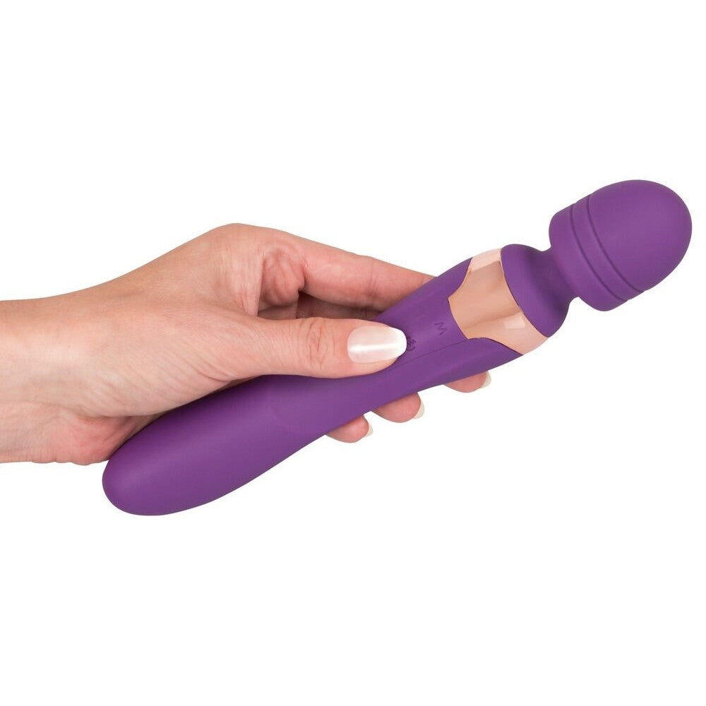 Javida Rechargeable Double Wand Massager and Vibrator Purple