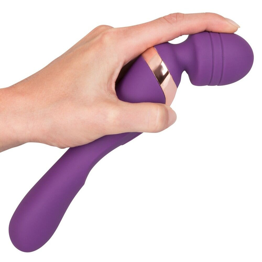 Javida Rechargeable Double Wand Massager and Vibrator Purple