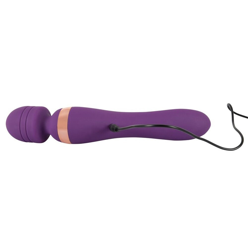 Javida Rechargeable Double Wand Massager and Vibrator Purple