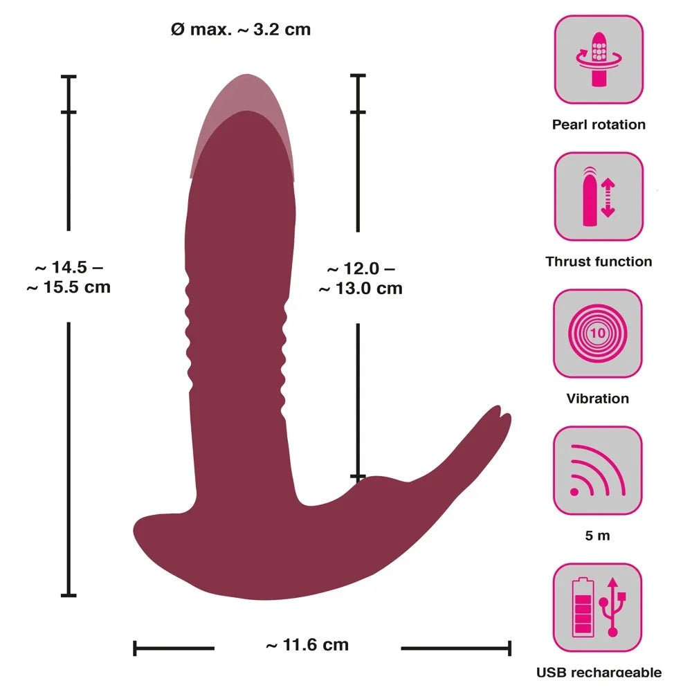 Javida Silicone Underwear Vibrator Red