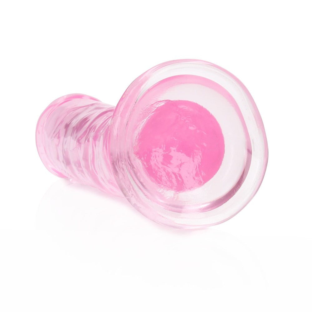 Jelly Dildo Real Rock Crystal Clear 6" Pink