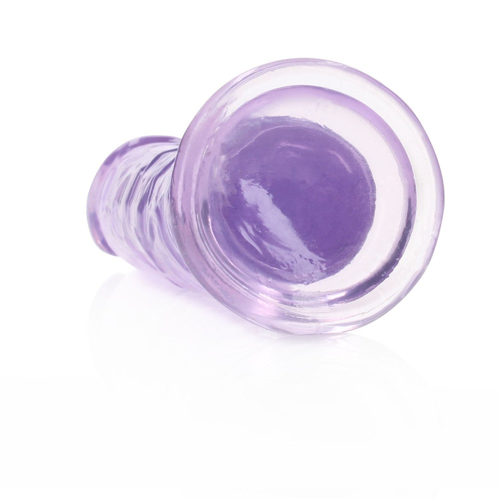 Jelly Dildo Real Rock Crystal Clear 6" Purple