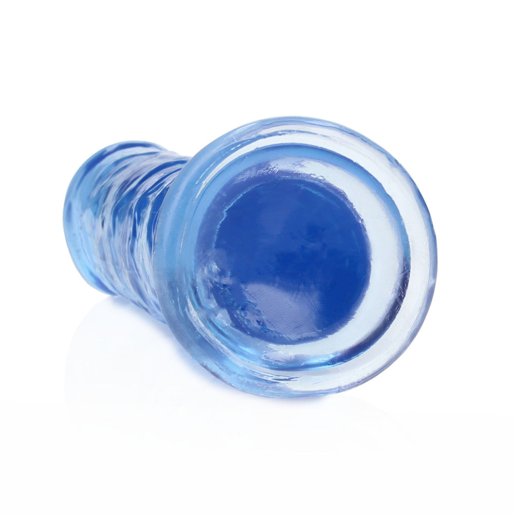 Jelly Dildo Real Rock Crystal Clear 7" Blue