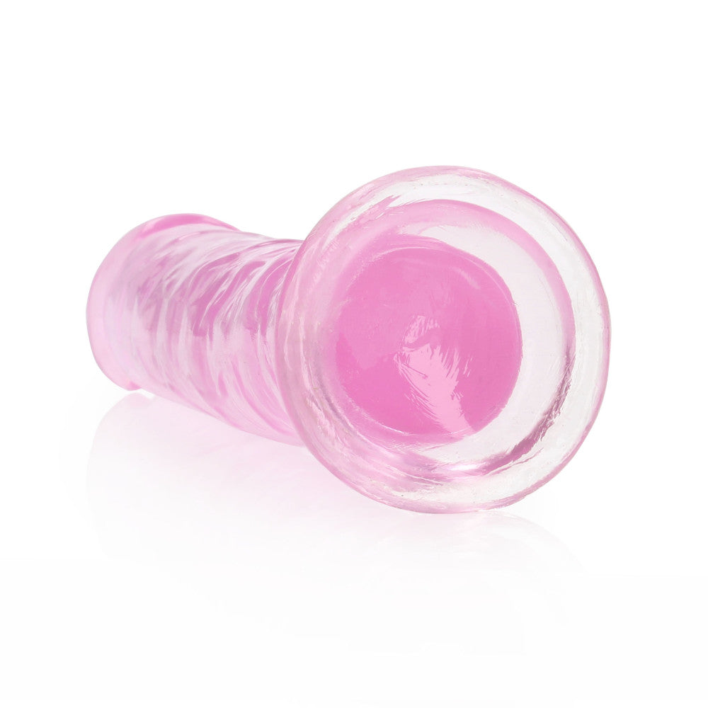 Jelly Dildo Real Rock Crystal Clear 7" Pink