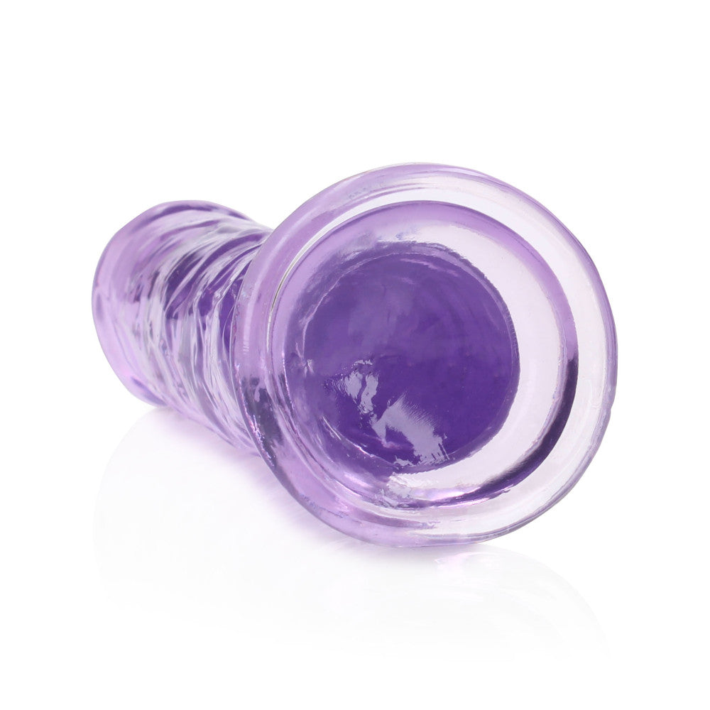 Jelly Dildo Real Rock Crystal Clear 7" Purple