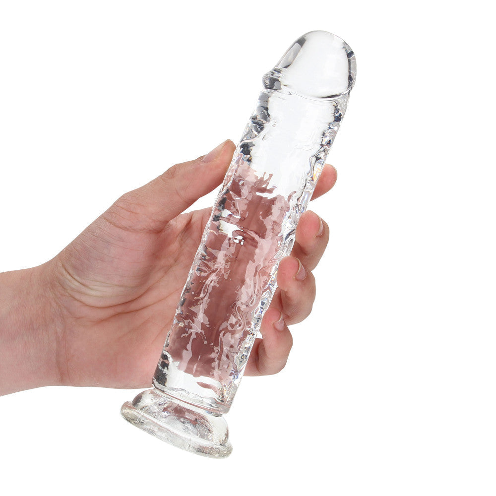 Jelly Dildo Real Rock Crystal Clear 7" transparent